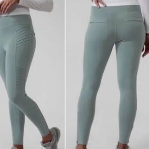 Athleta - Delaney Moto Tight - Size Medium - Sage Green
